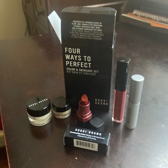Bobbi Brown Makeup Bobbi Brown Four Ways To Perfect Set Kit Lip Color Ruby Slow Jam Face